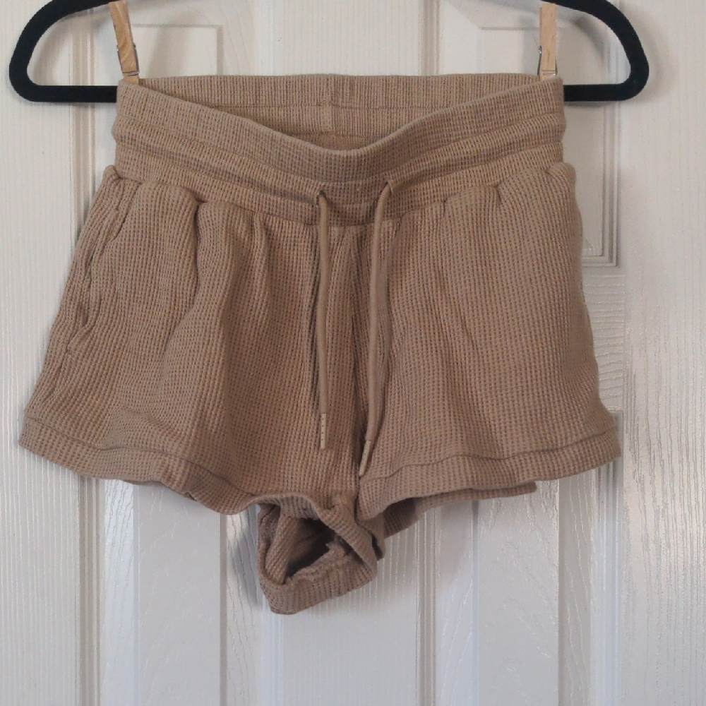 LSKD Tan Waffle Knit Shorts